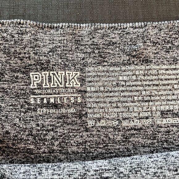 Love PINK Victorias Secret Seamless Leggings Gray Charcoal Size Small - Picture 7 of 7